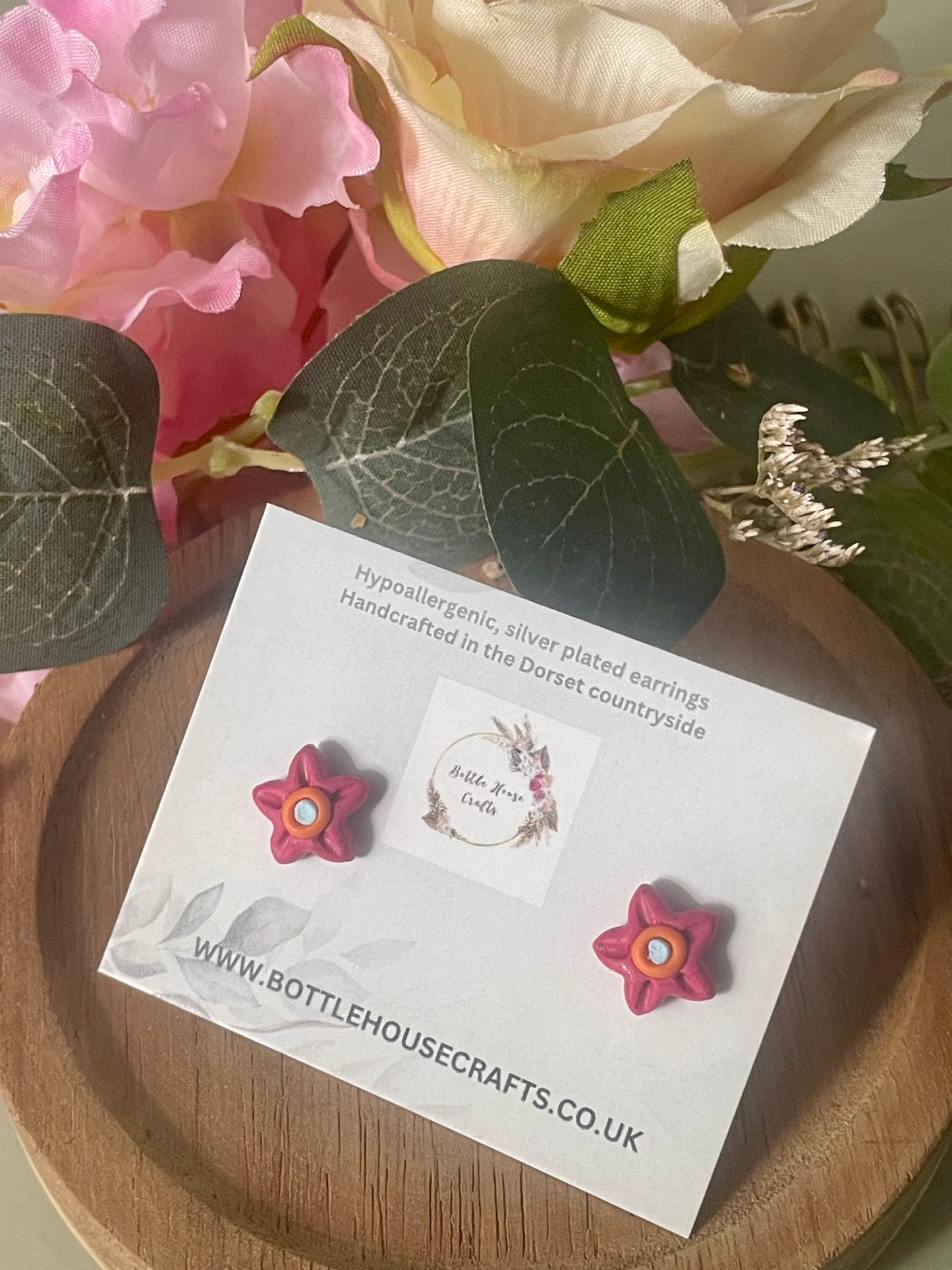 Mini floral studs - brights