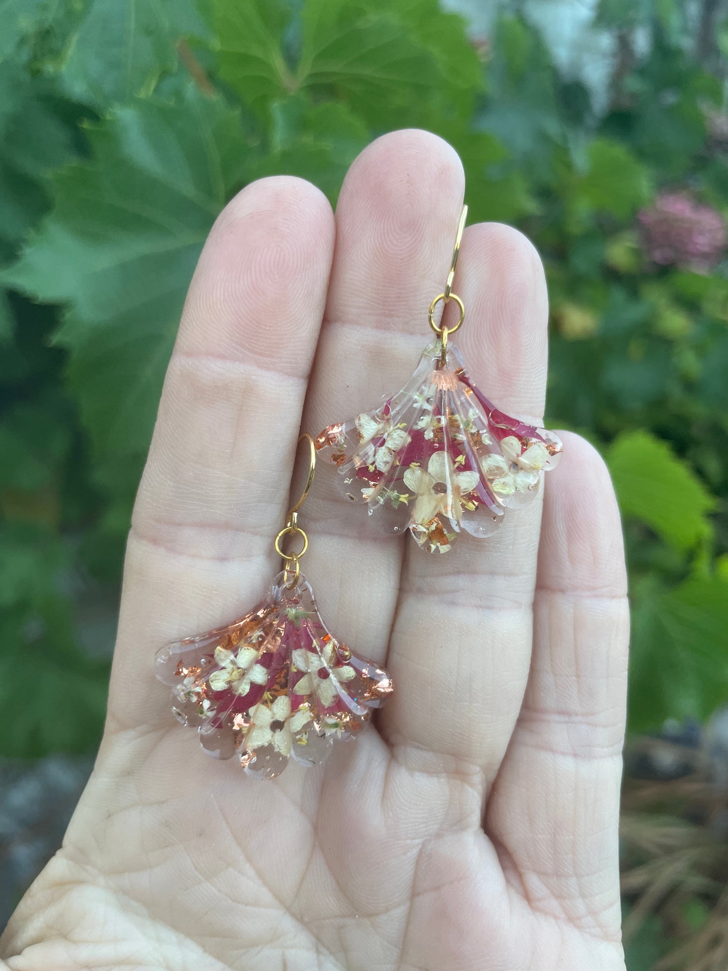 Autumn art deco drop earrings