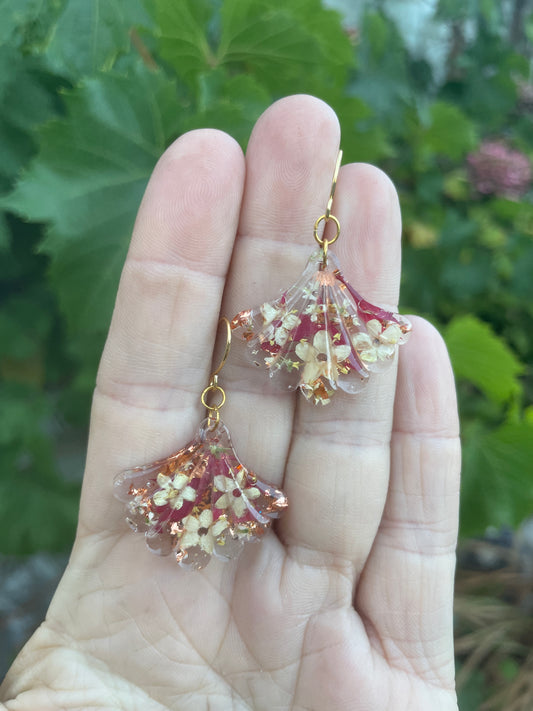 Autumn art deco drop earrings