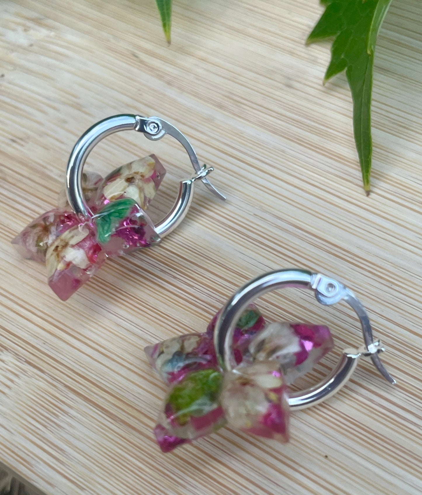 Colour burst soft star hoop earrings