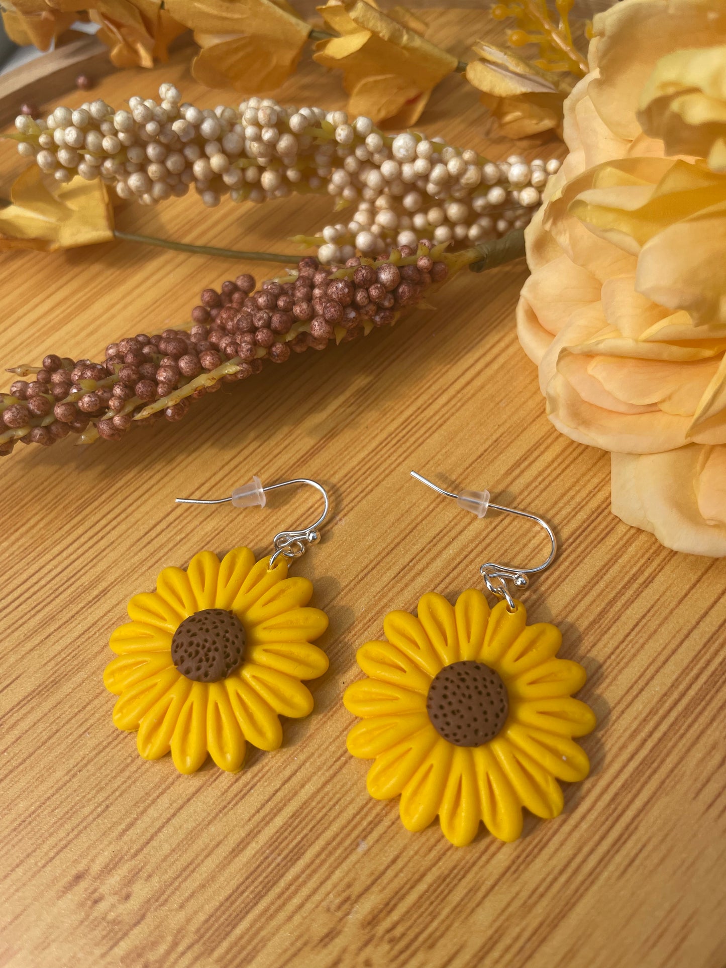 Sunflower earrings