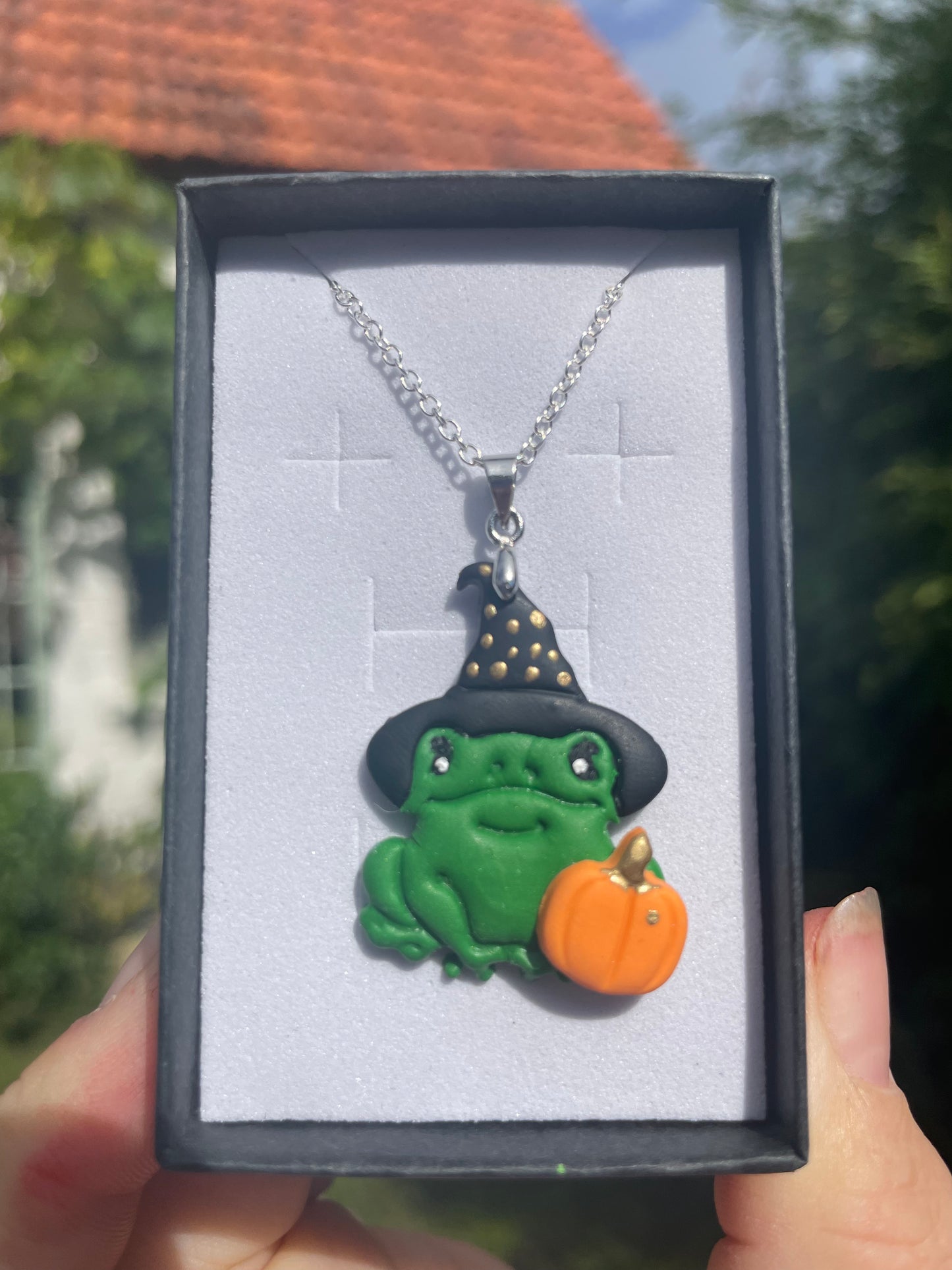 Frog witch necklace